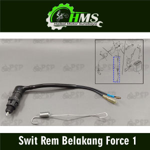 Swit Rem Belakang Force 1 - Switch Suit Kabel Cable Indikator Sensor Rim Stoplamp Brake Belakang