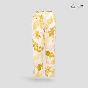 ECO กางเกงขายาว เชือกรูดเอว ช สีใยฝ้าย