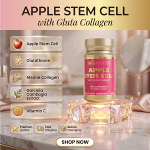 HW - 30 Capsules MiraHerb Apple Stem Cell with Gluta Collagen Boost your Beauty and Health and Whitening & Brighter Skin