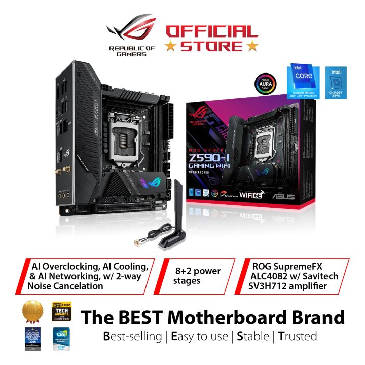 ROG STRIX Z590-I GAMING WIFI Intel® Z590 LGA 1200 ITX motherboard