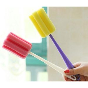 Tongkat Spons Sponge Sikat Pembersih Botol Susu Bayi Gelas Termos SKB