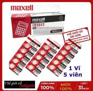 Pin Tròn CR2032 Maxell Lithium 3v ( 1 vỉ 5 viên )