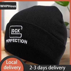 [COD] WHPHous Ship within 24 hours Fashion Embroidered Knitted Hat For Men Outdoor Leisure Beanie Hat For Women Autumn And Winter Vintage Hip Hop Black Cap