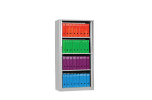 Tambour Door Cupboard | Full Height Filing Cabinet | Sliding Door