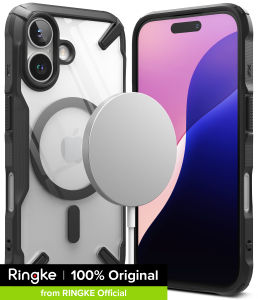 Ringke Fusion-X Mag Compatible with iPhone 16 Case Cover Military Protection Transparent Hard Back Advanced Protection TPU Bumper iPhone 16 Back Cover