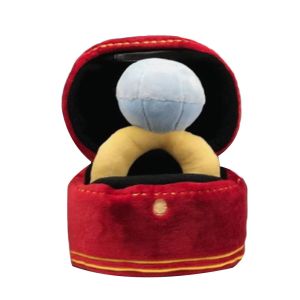 CRUSHES Chew Plush Doll Puppies Interaction Soft Puppy Toy Sounds Diamond Ring Case Ring Box Squeak Plush Toy