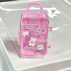 FLEWWER Mini Roller Travel Suitcase Candy Box Personality Creative Wedding Candy Box Luggage Trolley Case Candy Toy Small Storage Box