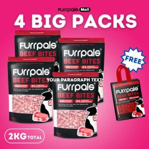 Furrpals Beef Bites Pet Snack Pet Treats Dog Treats Beef Cube Beef Stick Dog Snack 500g/pack