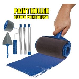 DISERVSTORE Paint Roller Brush Set With Liquid Filling Wall Painting Brush Tools Berus Cat Alat Mengecat Dinding DIY Roller Mengecat Cat Rumah Pejabat Bangunan Paint Roll Brush Kit Magic Wall Berus Cat Alat Mudah Deko Dinding Set Magic Paint Roller Kit