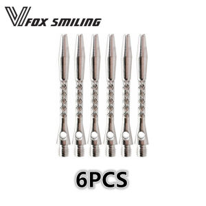 FOX SMILING 3/6pcs 45mm Aluminium Dart Shafts Black Sliver 2BA Screw