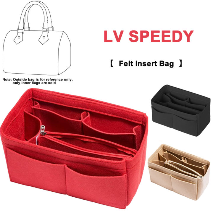 WGBFor LV Speedy25 30 35 Tote Bag Felt Insert Bag Womens Makeup Organizer  Travel Cosmetic Bag Makeup Storage Bag in Bag Lazada PH