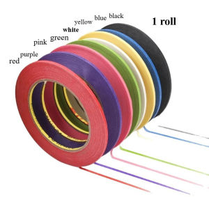 1Roll Ultra-fine Ultra-narrow 2-3-5 Mm Wide Color Tape Hand Account Solid Color DIY Positioning Marking Line Prop Marking Can Be Hand-torn Non-marking Paper Sticker