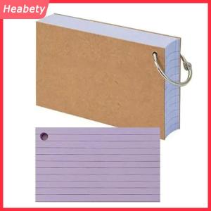Heabety  50 trang sổ đựng thẻ ghi chú dạng lá rời có dòng kẻ ngang tương thích với bìa kẹp thẻ ôn tập flashcard giấy ghi chú học tập và văn phòng dành cho trường học & công việc