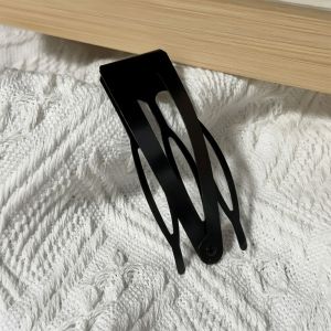 【COD&Fast Delivery】2pcs Metal BB Hair Clips Black Matte Three-tooth Bangs Hair Clips Non-slip Strong Hold Bobby Pins Women Girls