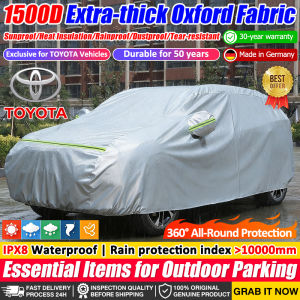✨100% Rainproof✨TOYOTA car cover outdoor protection 1500D Aluminum film+cotton 3 layer thick waterproof car cover For vios/corolla/camry/yaris/corolla car shade car cover sun protection car cover outdoor sunscreen