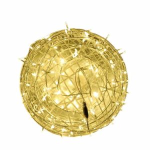 WARMIE Waterproof Rattan Ball Fairy Light String 220V Flashing Landscape Tree Lighting Warm light LED Tree Hanging Light Outdoor