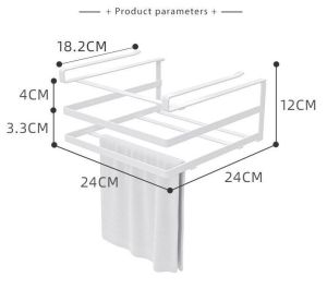Ⓜ️ZEROIDEASⓂ️ Carbon Steel Cutter Board Holders Over Kitchen Cabinet Towel Bar Storage Organizer Cutter Board Storage Rack Cabinet Hanger Kitchen Towel Holder Door Hanger Hook Cabinet Door Hanging Rack Kitchen Hand Towel Hanger