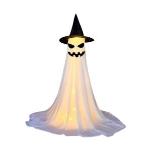 Glowing Ghostly Figure Ornament Halloween Decoration 120cm High For Porch Front Yard Garden Display Indoor and Outdoor