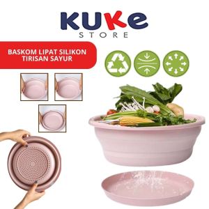 KUKE Baskom Plastik Lipat / Portable Silikon Baskom / Baskom Estetik Multifungsi
