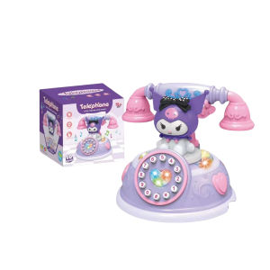 Little Buddy Kuromi Musical Telephone Toy with Music and Light Effects Early Learning Toy Childrens Gift