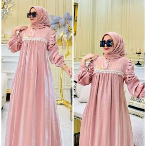MEGUMI DRESS Gamis Wanita Dewasa Terbaru 2024 Elegan Gamis Remaja Kekinian Viral Gamis Modern Lebaran Mewah Dress Muslimah Model Baru
