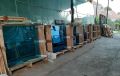 Kaca stopsol dark blue 8mm tempered. 