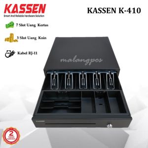 Cash Drawer Laci Uang Kassen K410 Laci Uang Metal RJ11 Printer Thermal Bluetooth
