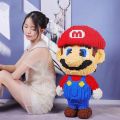 Mario Building Blocks Toy Decoration 玛丽益智积木拼插积木颗粒积木摆件. 