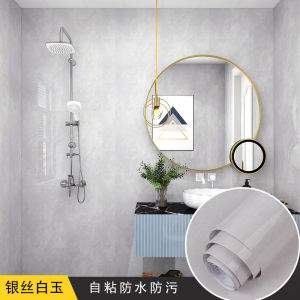 60x200cm Glossy đá cẩm thạch hình nền cho bảng tủ tủ đồ nội thất sang trọng nhà bếp chống dầu chịu nhiệt Sticker chống thấm nước vân đá Giấy dán tường tự dính cho phòng tắm phòng thiết kế hình dán tường đen grey