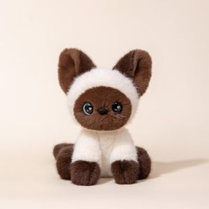 ONFIN ตุ๊กตาลูกแมว ตุ๊กตาแมวสยาม นั่งน่ารักๆ ตุ๊กตาสัตว์ยัดไส้ ตุ๊กตาผ้ารูปแมว ห้องเรียนสำนักงาน การ์ตูนลายการ์ตูน ตุ๊กตา Devon REX ของขวัญคริสต์มาส