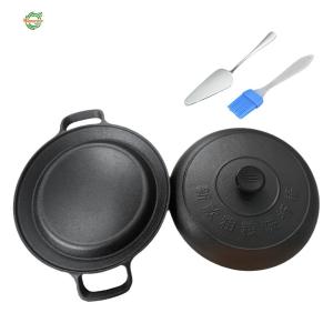 Iron Fry Pan with 2 Side Handles Frying Pan No Coating Gas Stove Friendly [Winnereco World]