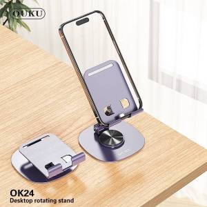 ขาตั้งมือถือหมุนได้แบบตั้งโต๊ะ OUKU รุ่น OK24 ที่ตั้งโทรศัพท์ เเท่นวางมือถือ ขาตั้งโทรศัพท์ ขาตั้งมือถือ ปรับระดับได้ พกพาง่าย แข็งแรงทนทาน