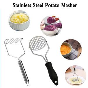[Same Day Ship] Stainless Steel Potato Masher for Smooth Mashed Garlic Fruit Vegetable Tools Press Crusher