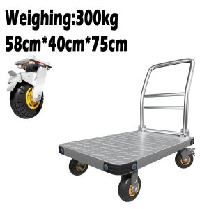 Heavy Duty Platform Truck Flat Cart Hand Trucks 2000Lbs Steel Push Carts Dolly 36 x 24in Large Flatbed