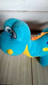 BONEKA DINOSAURUS BRONTOSAURUS BIRU EDUKASI MAINAN KARAKTER