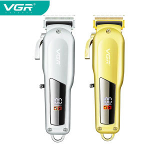 VGR Hair Clipper Personal Care Professional Trimmer Electric LCD Display USB Interface for Charging Plugging