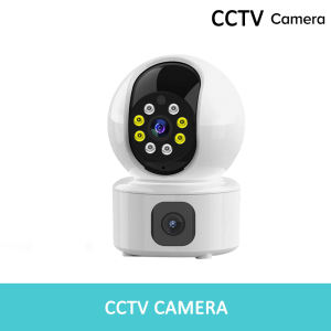 V380PRO Kamera CCTV Lensa Ganda 360 Wifi IP Kamera Keamanan Menghubungkan Suara Ponsel Dua Arah Sudut Lebar HD 1080P Kamera CCTV Dalam Ruangan Nirkabel