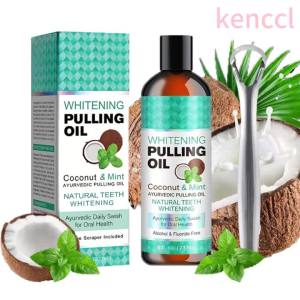 Oil Pulling Coconut Oil Mouthwash for Bad BreathTeeth WhiteningDeep Oral Clean + Tongue Scraper