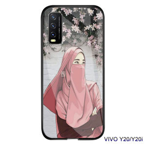 Softcase Glass Hijab Vivo Y20 Y20i - J39 - Casing Hp-Pelindung hp-Case Handphone