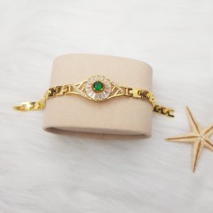 Lắc Tay Titan Đính Đá Vòng Tay Nữ Xi Mạ Vàng Non Cao Cấp Bền Màu Trẻ Trung (Không Bị Xỉn Đen) B55LT | Berry Jewelry