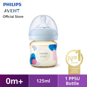 Phillips Avent Natural Botol Susu 260ml warna biru baby bottle - ppsu