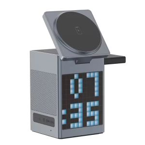 Wireless Charger Multi-Function Wireless Charger 6In1 Bluetooth Speaker Magnetic Alarm Clock For Apple Watch iPhone 17 Pro MAX Airpods Pro
