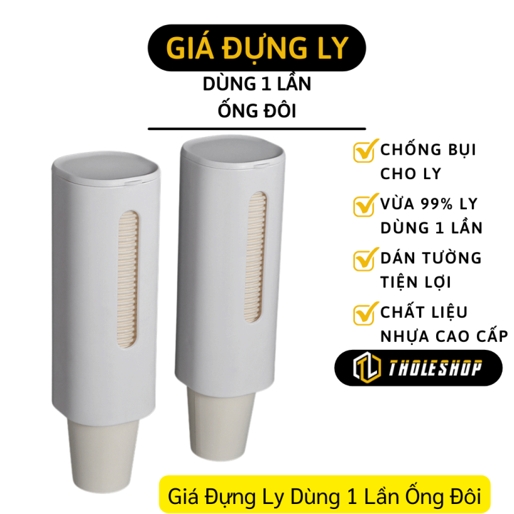 Hộp đựng ly giấy dùng 1 lần - Giá lấy cốc tự động treo tường chống bụi ...