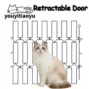 AP AIMAYAPET Pet Retractable Door Fence Enclosure Safe Fence Dog Cat Gate Anti Running Fence Pagar Haiwan