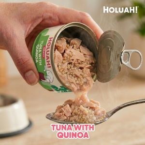 Holuah! Gravy Cat Can w 10 Human-Grade Tuna Recipes in Tender Chunks + Taurine | Grain-Free 80g