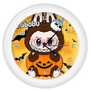 Jam Dinding Karakter Lucu Motif Karakter Labubu - DIAMETER 30CM / Jam Dinding Analog BESAR Karakter Labubu Jam Dinding Quartz JUMBO Dekorasi Rumah