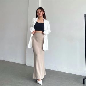 Rok Maxi Flare Mermaid Hitam Elegan Scuba Premium BISA COD