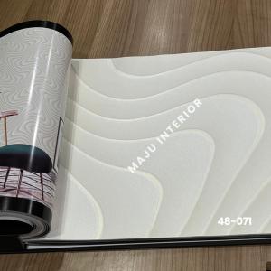 Wallpaper Dinding Pola Gelombang 3D Modern Futuristik Minimalis untuk Backdrop TV Ruang Tamu Kamar