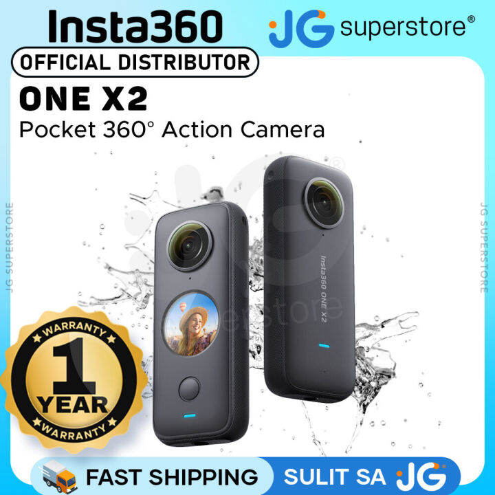 Insta360 ONE X2 Pocket 360 Camera Waterproof Steady Cam 5.7K 30fps with  Stabilization, AI Editing, Deep Track, HDR Support, 4 Mics | JG Superstore  | Lazada PH