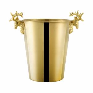 Xô đá quý tộc ICE BUCKET BRASS RANGIFER - Home and Garden